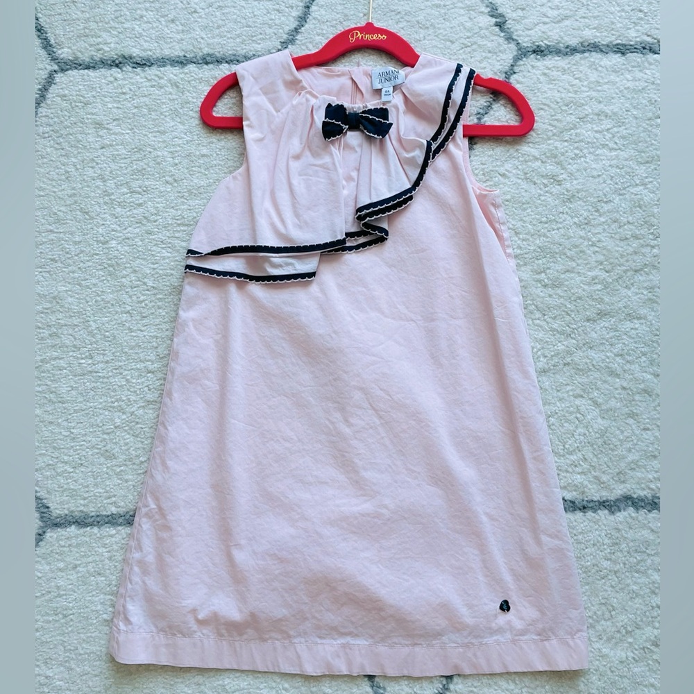 Armani girl’s pink dress with bow
